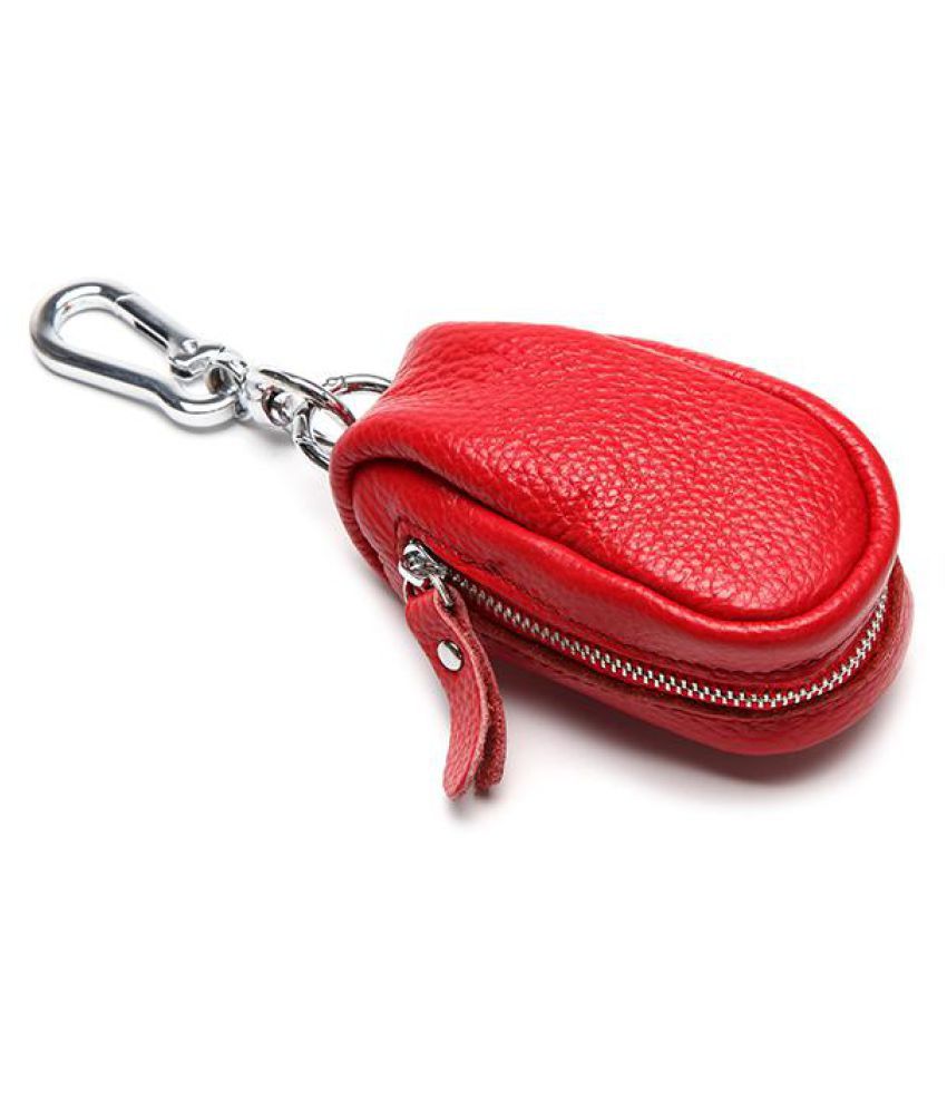 Women Men Genuine Leather Car Key Holder House Key Holder Storage Bag ...