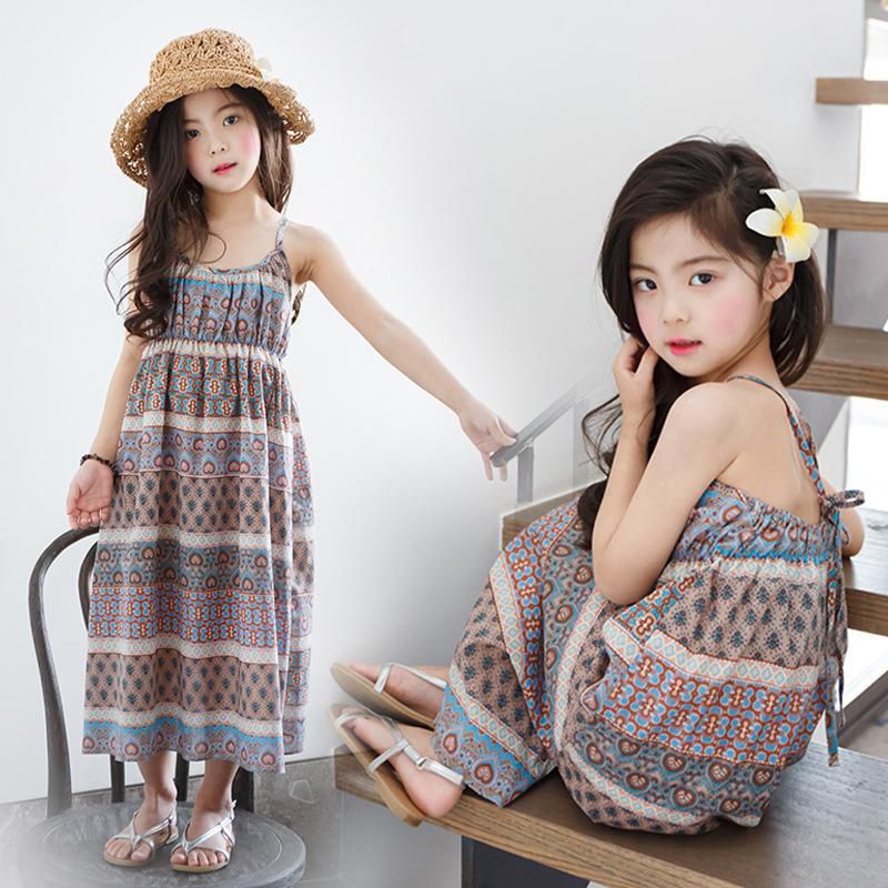 Bohemian Style Girls Kids Summer Beach Casual Dress For 3Y-15Y - Buy  Bohemian Style Girls Kids Summer Beach Casual Dress For 3Y-15Y Online at  Low Price - Snapdeal