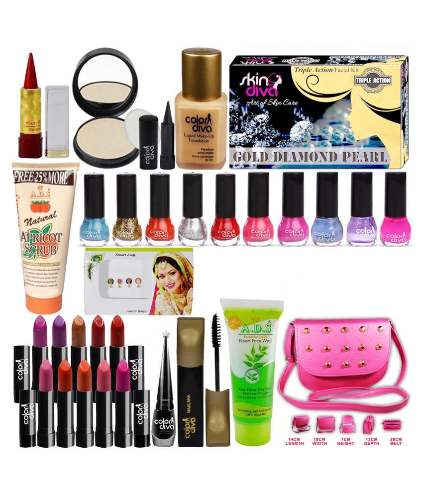 Adbeni Makeup Combo Sets With Skin Diva Skin Care & Facial Kit 500 gm
