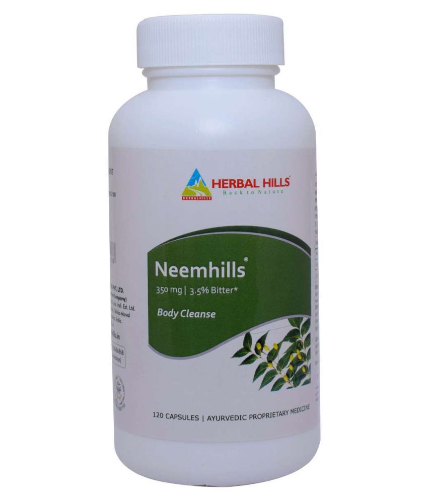 Herbal Hills Neemhills Neem Leaf 120 Capsule 350 mg Buy Herbal Hills