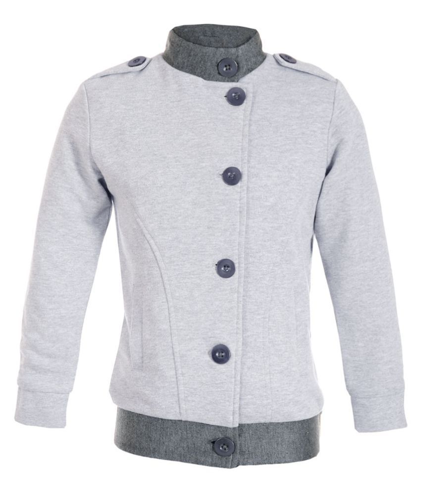     			Naughty Ninos Girls Grey Melange Fleece Sweatshirt
