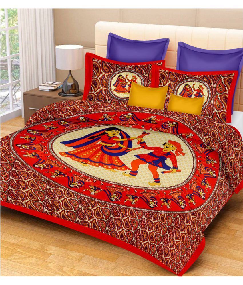 Bombay Spreads Cotton Double Bedsheet with 2 Pillow Covers ( x ) Buy