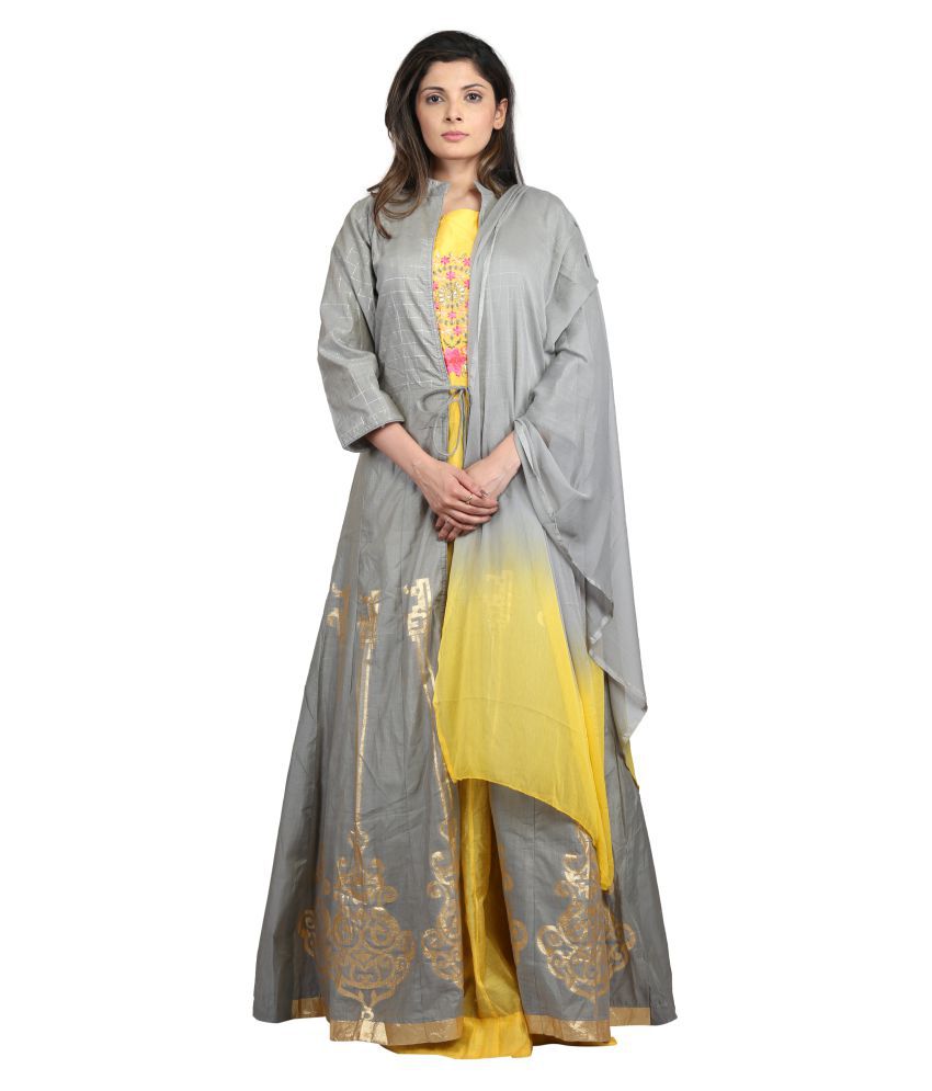 Hastakala Silk Kurti With Salwar - Stitched Suit - Buy Hastakala Silk ...
