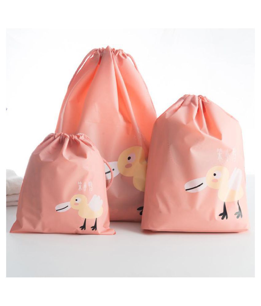 Buy IPRee? 3 Pcs Storage Bundle Bags Waterproof Drawstring Clothing Packing  Cartoon Cute Outdoor Travel Online at Low Price in India - Snapdeal