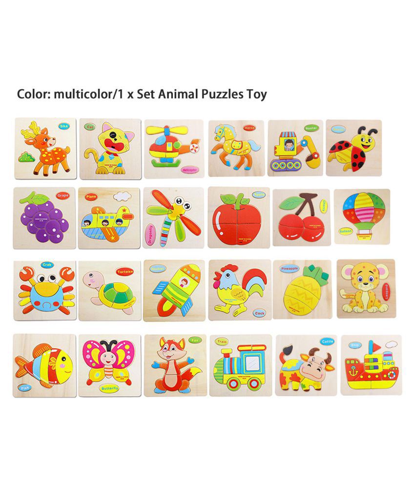 Kids 3d Wooden Puzzle Jigsaw Cartoon Animal Puzzles Kids Early Educational Toy Buy Kids 3d Wooden Puzzle Jigsaw Cartoon Animal Puzzles Kids Early Educational Toy Online At Low Price Snapdeal