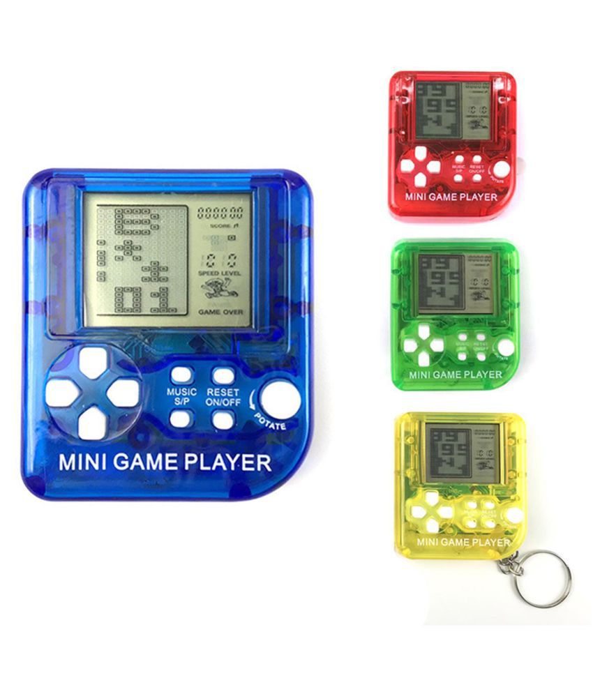 Edal Mini Classical Game Tetris Electronic Game Keychain Toy Gifts Color Random 