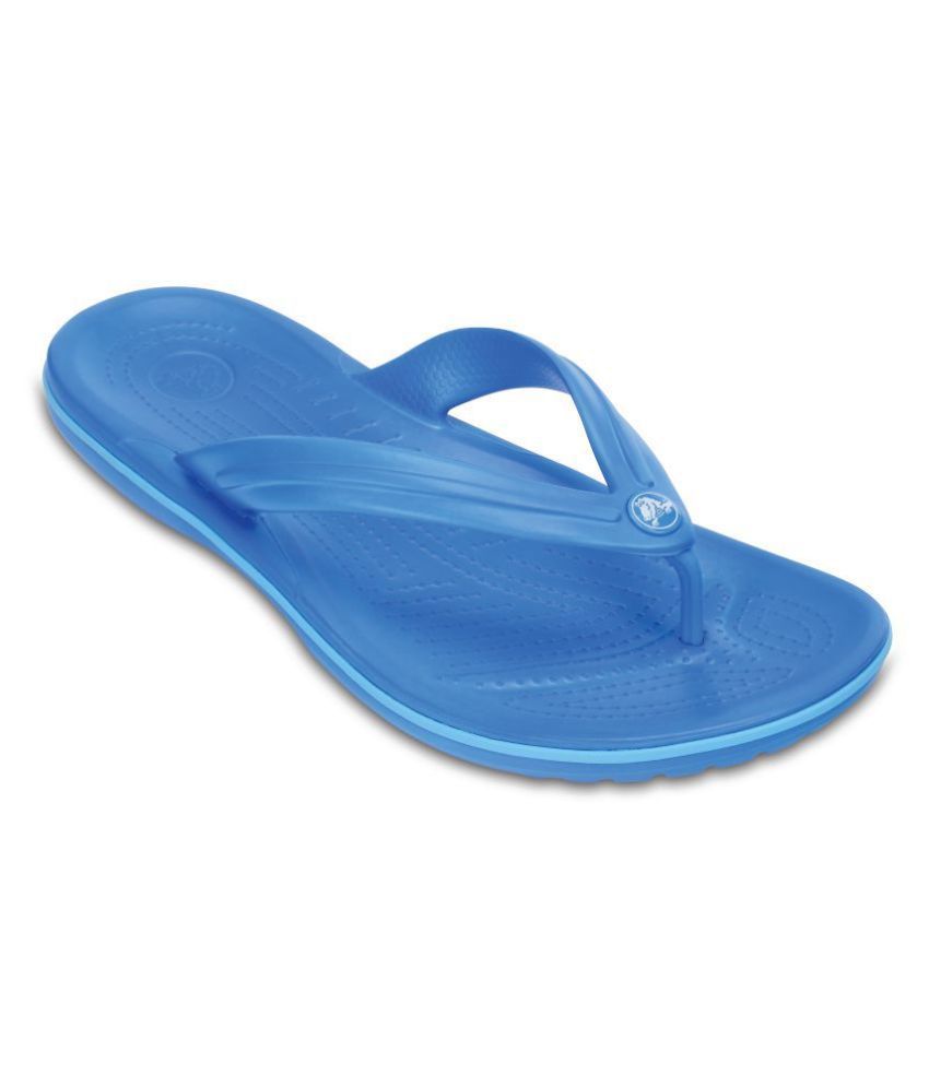 crocs blue slippers