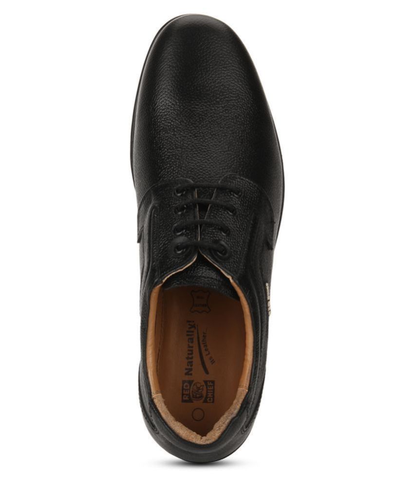 red and chief black leather shoes