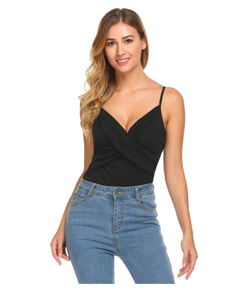v neck spaghetti strap top