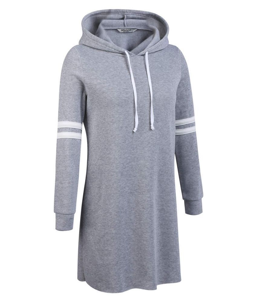 Fleece Lined Pullover Hoodie Dress 