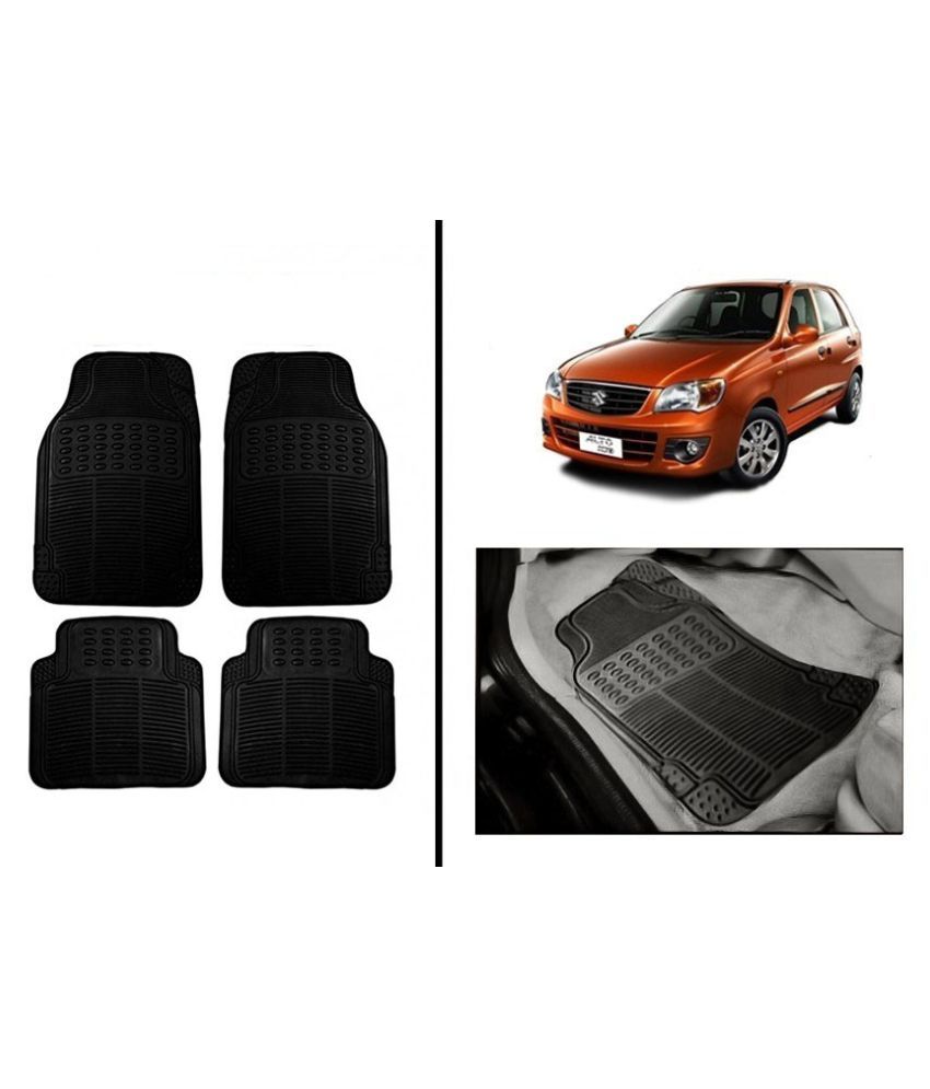 Mizzeo Premium Rubber Car Floor/Foot Mats BlackMaruti New Alto 800