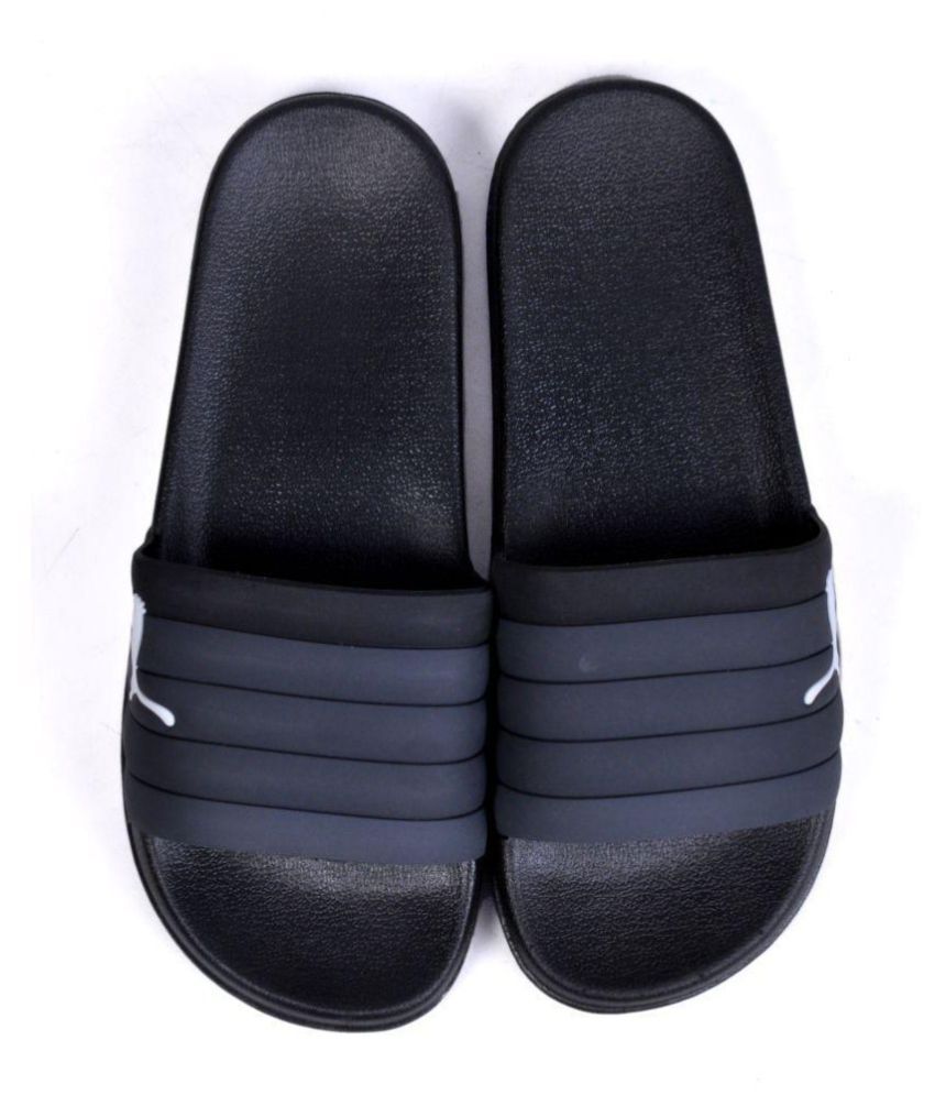 puma black slide flip flop