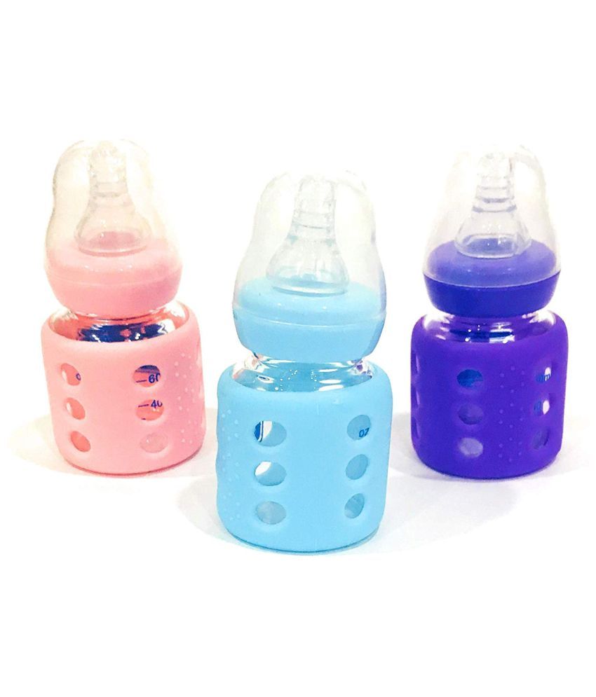 The Little Lookers Glass Feeding Bottle for Newborns/Infants/Babies