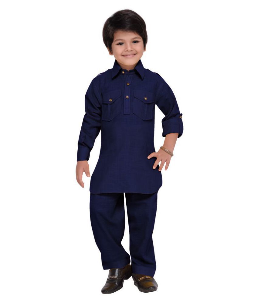     			AJ Dezines Kids Party Wear Blue Color Pathani Suit For Boys