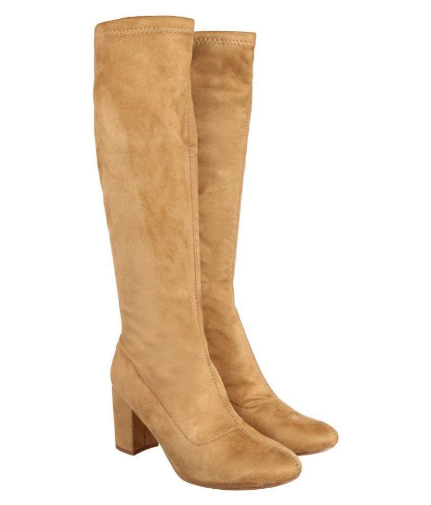 tan mid calf slouch boots