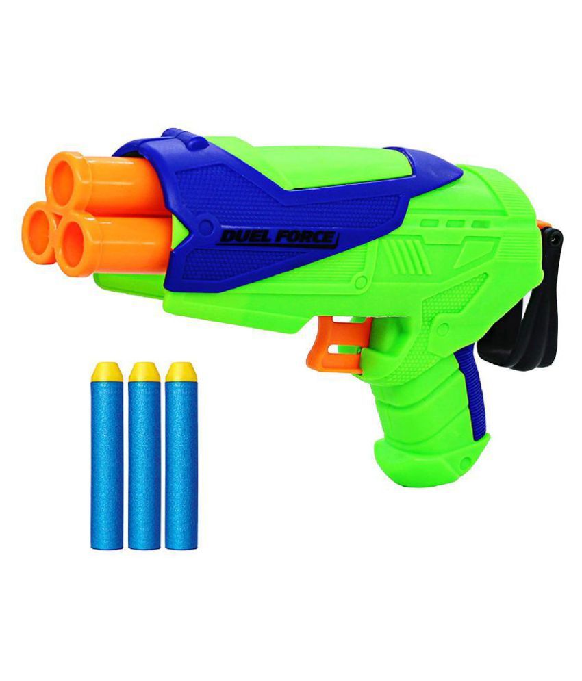 Ultra Tek Duel Force Blaster Toy Gun (Single Pack) with 3 Nerf ...