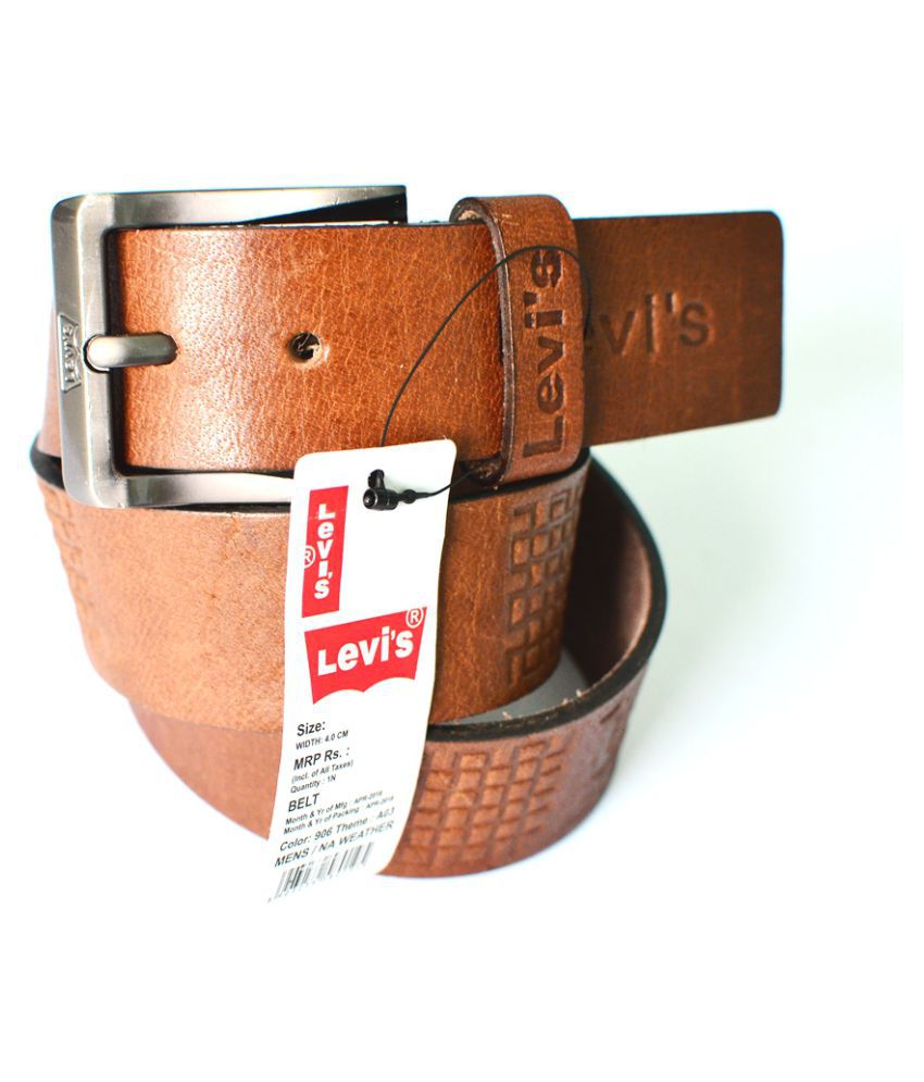 LEVI'S MENS BELT Brown Leather Formal Belt: Buy Online at Low Price in  India - Snapdeal
