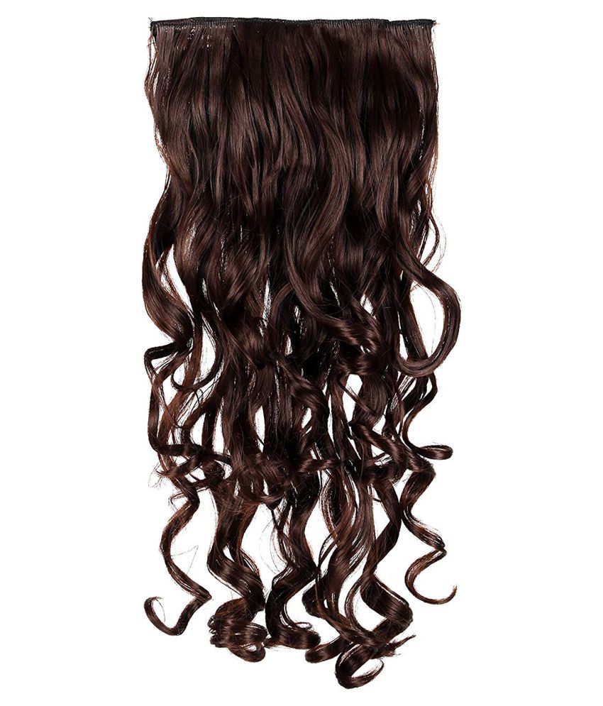 Foolzy 22'' Curly/Wavy 3/4 Full Head Wavy Clip In Hair Extension Brown: Buy  Foolzy 22'' Curly/Wavy 3/4 Full Head Wavy Clip In Hair Extension Brown at  Best Prices in India - Snapdeal