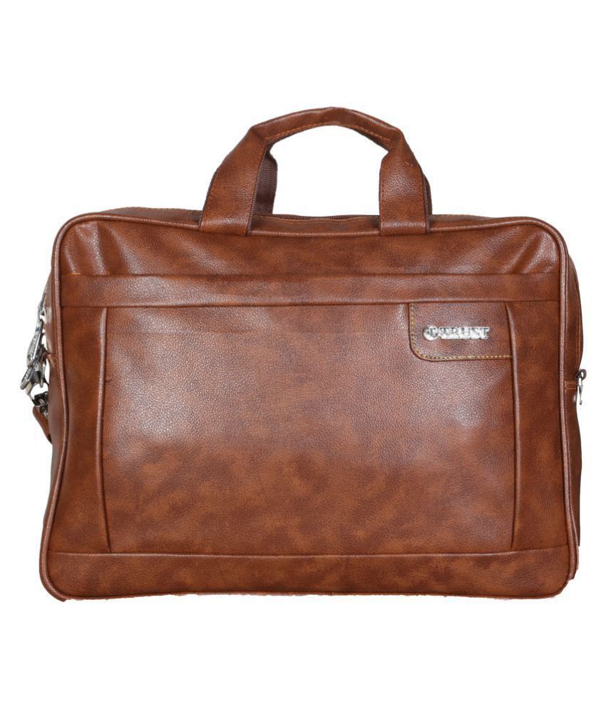     			Trust Tan P.U. Office Messenger Bag