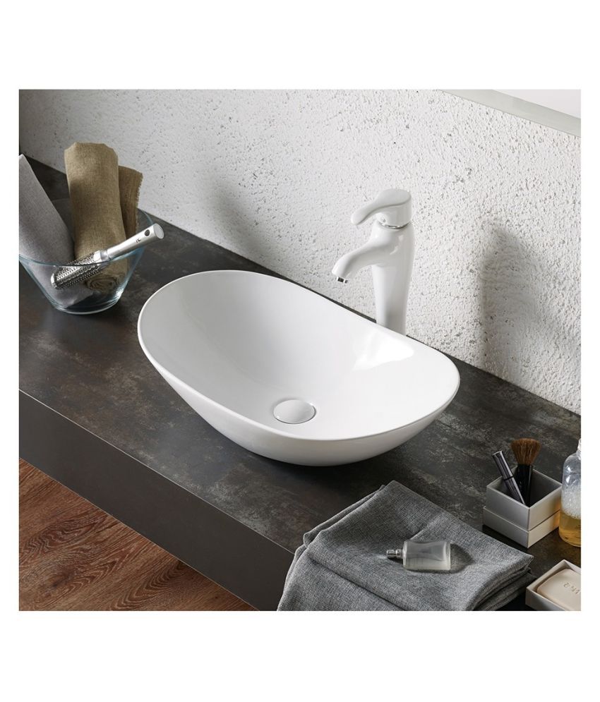 Buy Ceramic White Ceramic Over Counter Wash Basins Online at Low Price in India Snapdeal