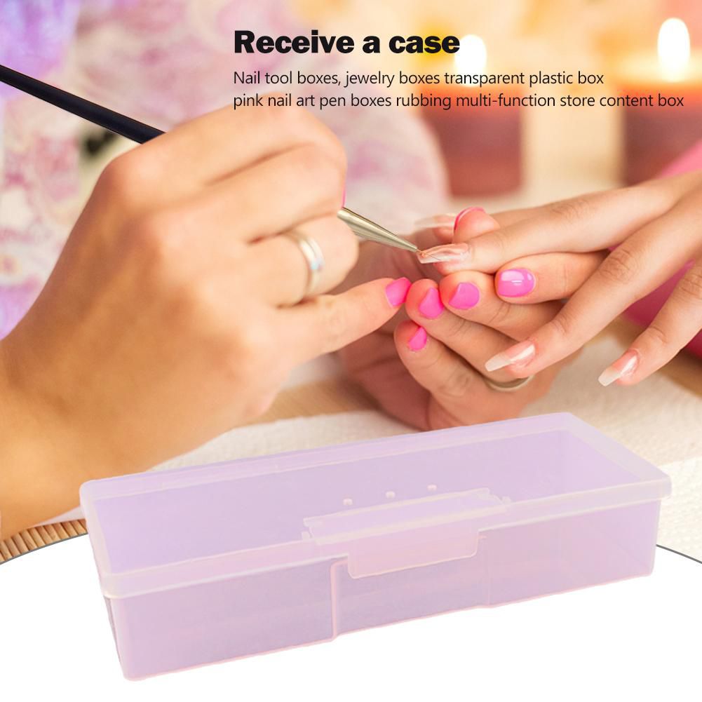 Rectangle Nail Storage Box Transparent Manicure Jewelry Organizer (Pink):  Buy Rectangle Nail Storage Box Transparent Manicure Jewelry Organizer  (Pink) at Best Prices in India - Snapdeal
