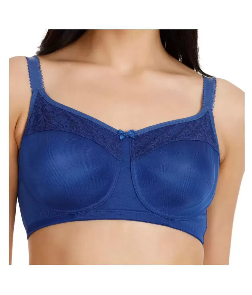 Zivame - Blue Polyester Non Padded Women's Minimizer Bra ( Pack of
