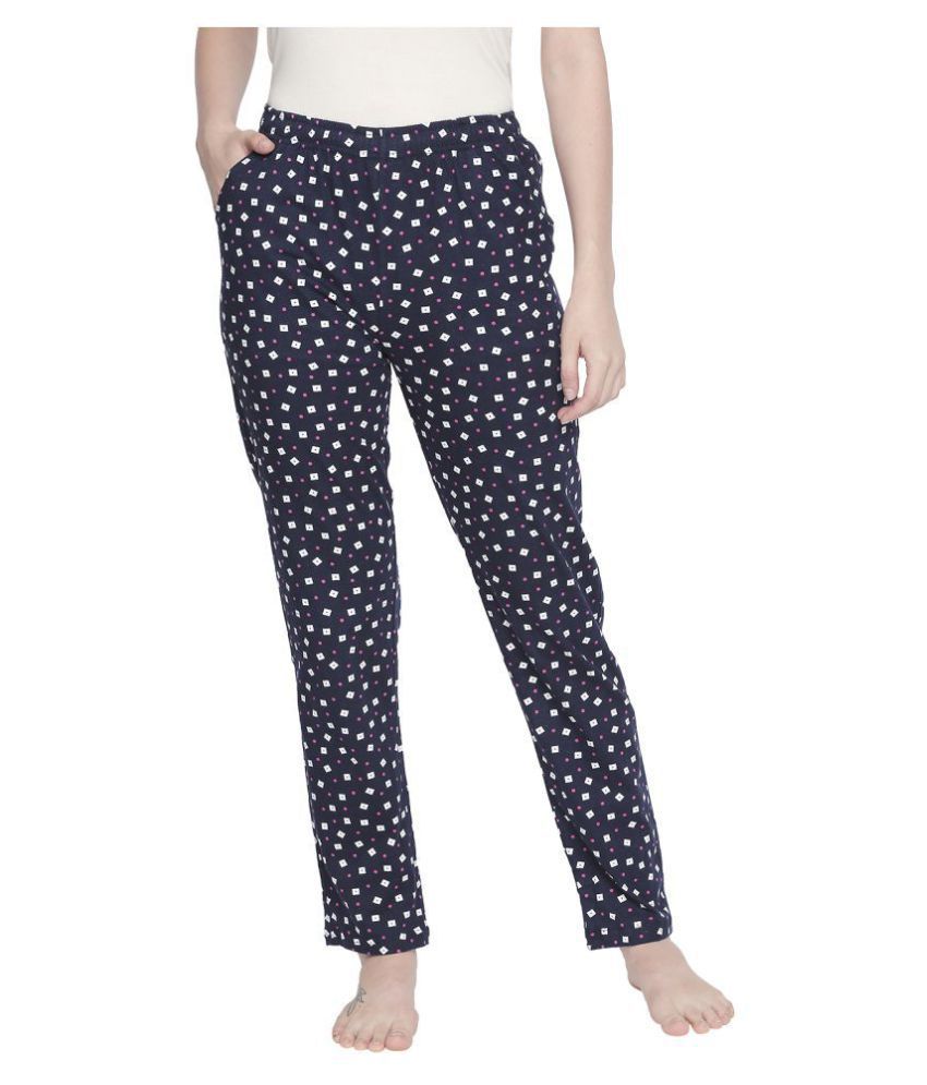 Buy Chic Cotton Pajamas - Navy Online at Best Prices in India - Snapdeal