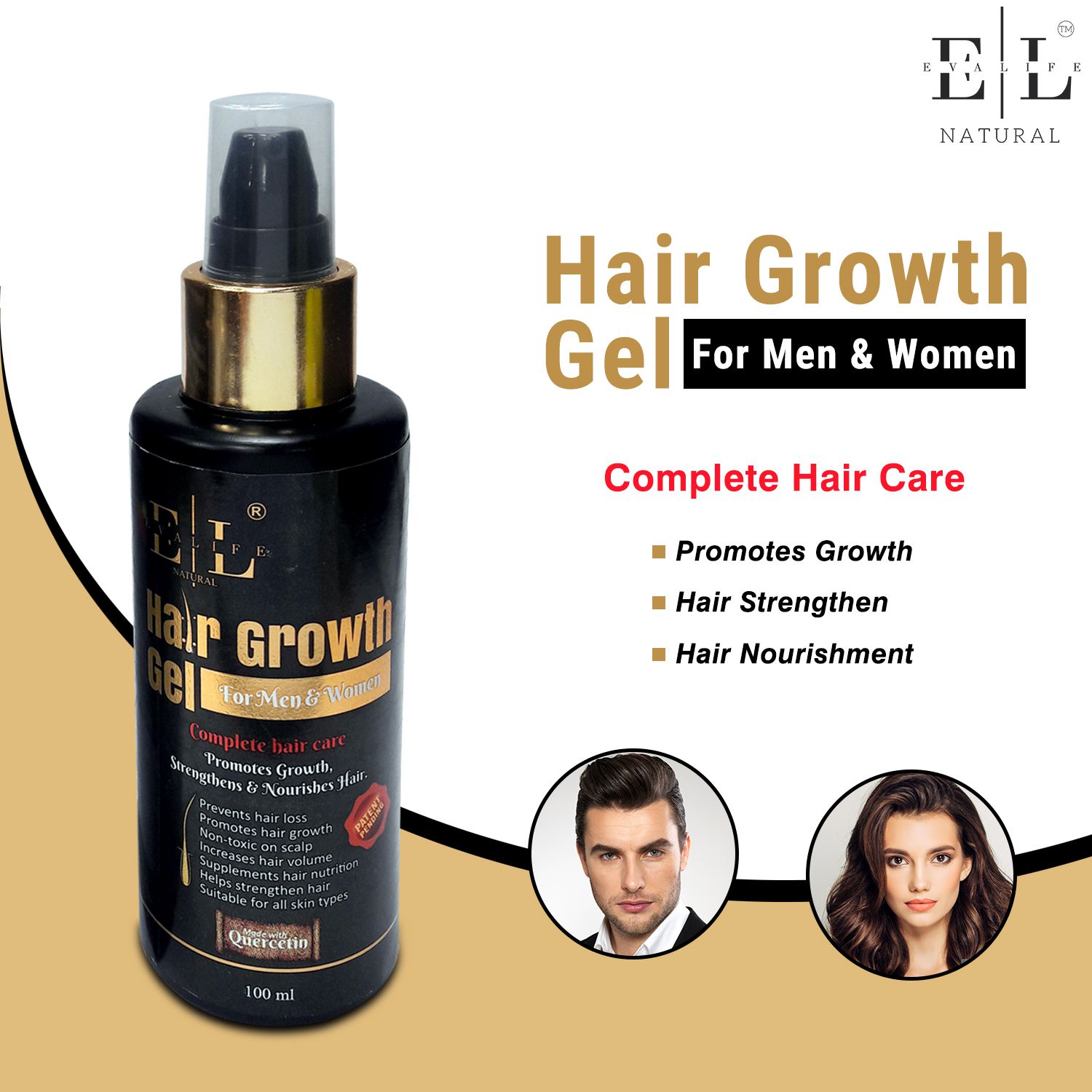 EVALIFE Hair Growth Gel & Hair Serum 100 mL: Buy EVALIFE Hair Growth ...