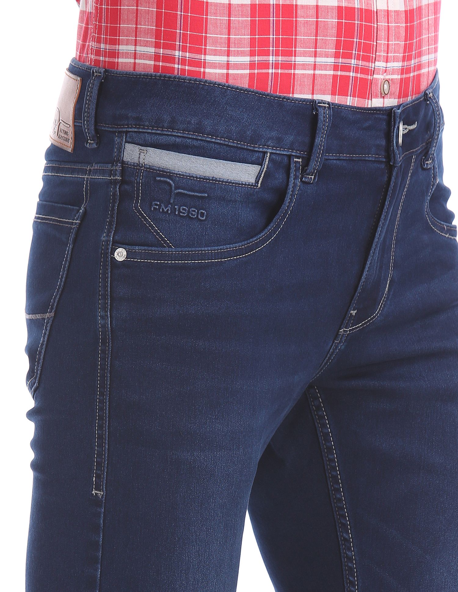 flying machine slim men blue jeans