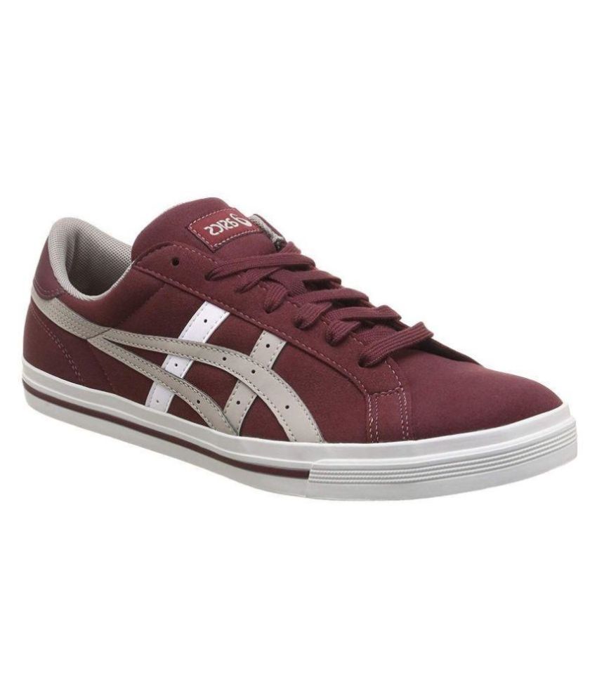 maroon asics shoes