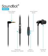 SoundBot SB305 Ear Buds Wired With Mic Headphones/Earphones