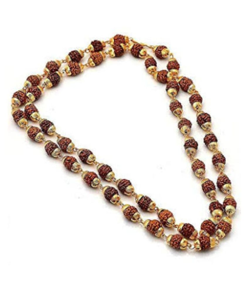     			Original 5 Mukhi Rudraksha Mala With Gold Plated Cap