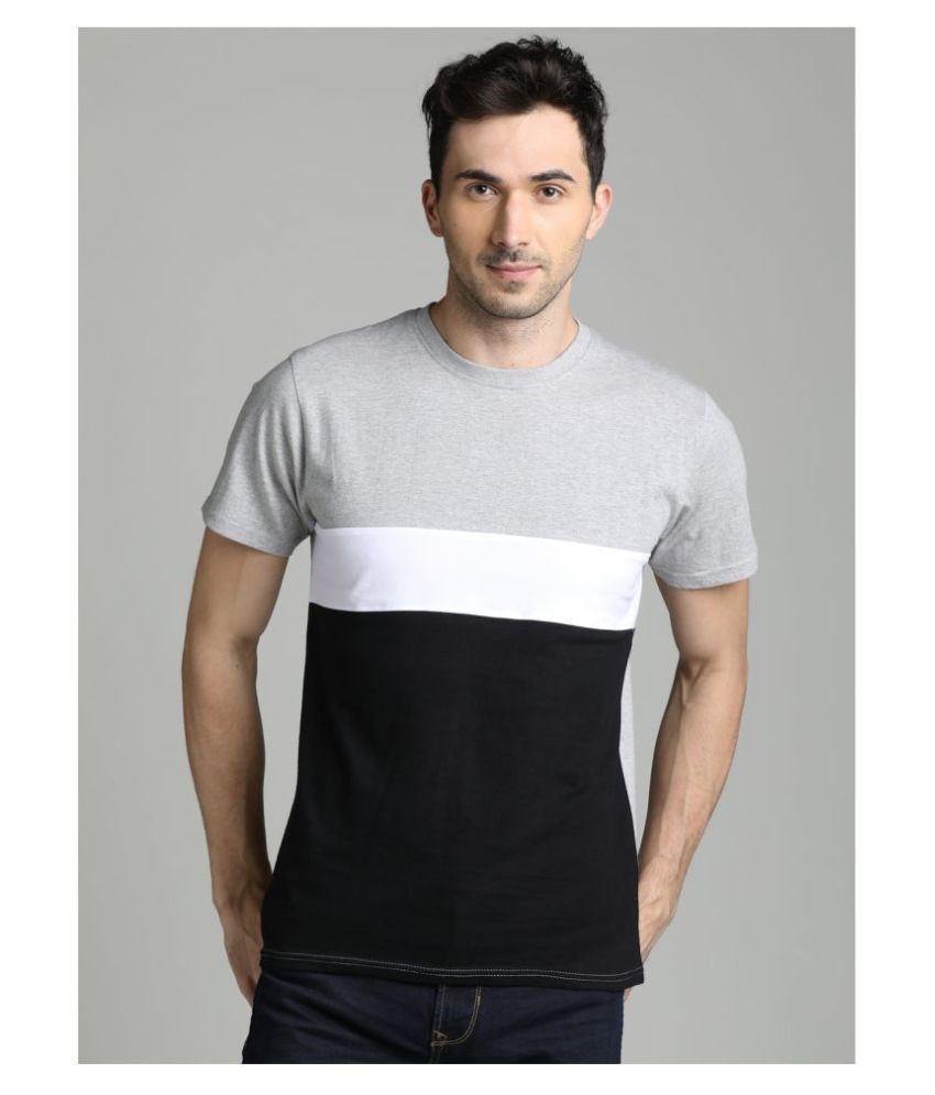 skittzz 100 Percent Cotton Black Color Block T-Shirt - Buy skittzz 100 ...