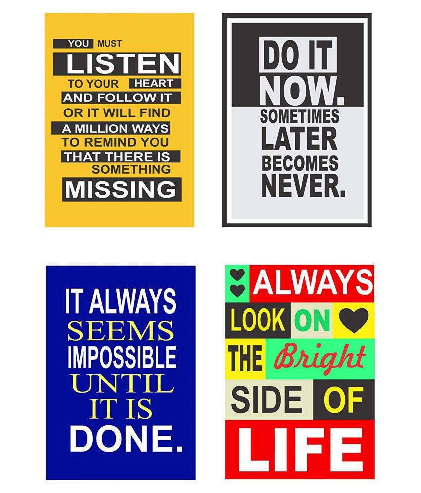     			Asmi Collection Motivational Quotes Vinyl Wall Poster Without Frame