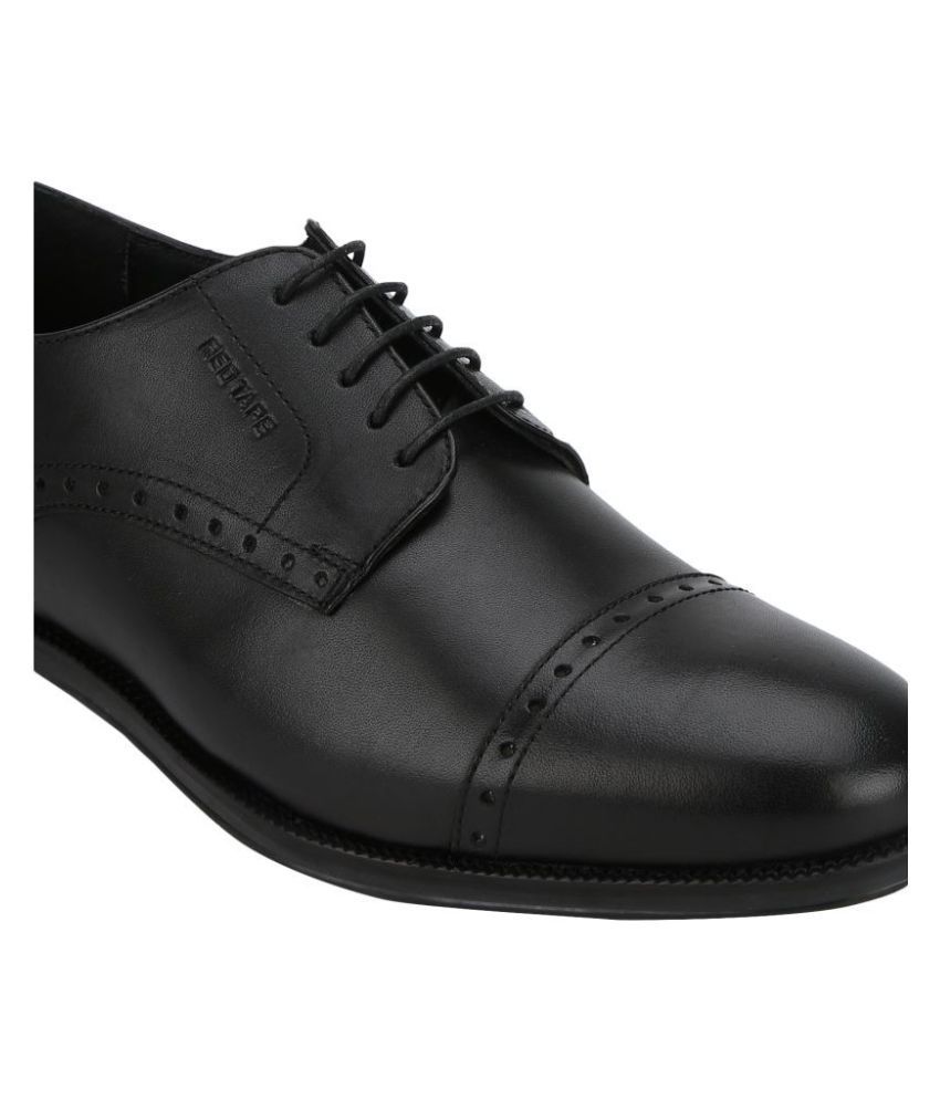 red tape black derby formal shoes