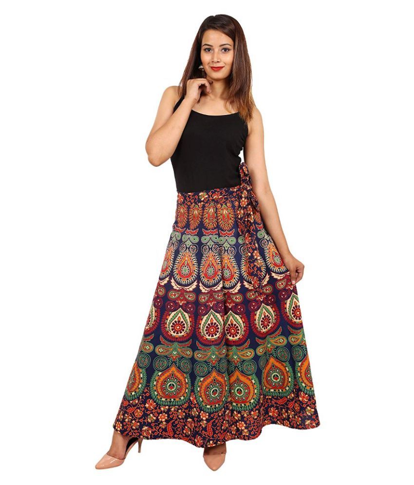     			Rangun Cotton A-Line Skirt - Multi Color