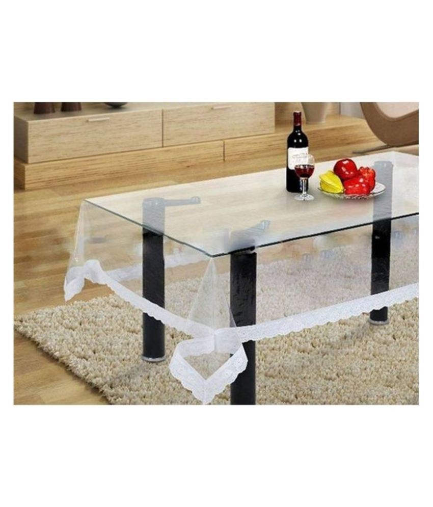     			HOMETALES Transparent PVC Table Cover (Pack of 1)
