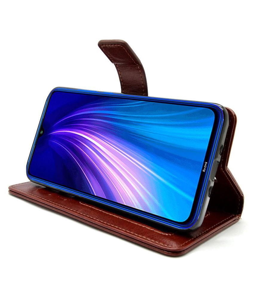 Xiaomi Redmi Note 8 Flip Cover by Bracevor Brown Flip Covers Online