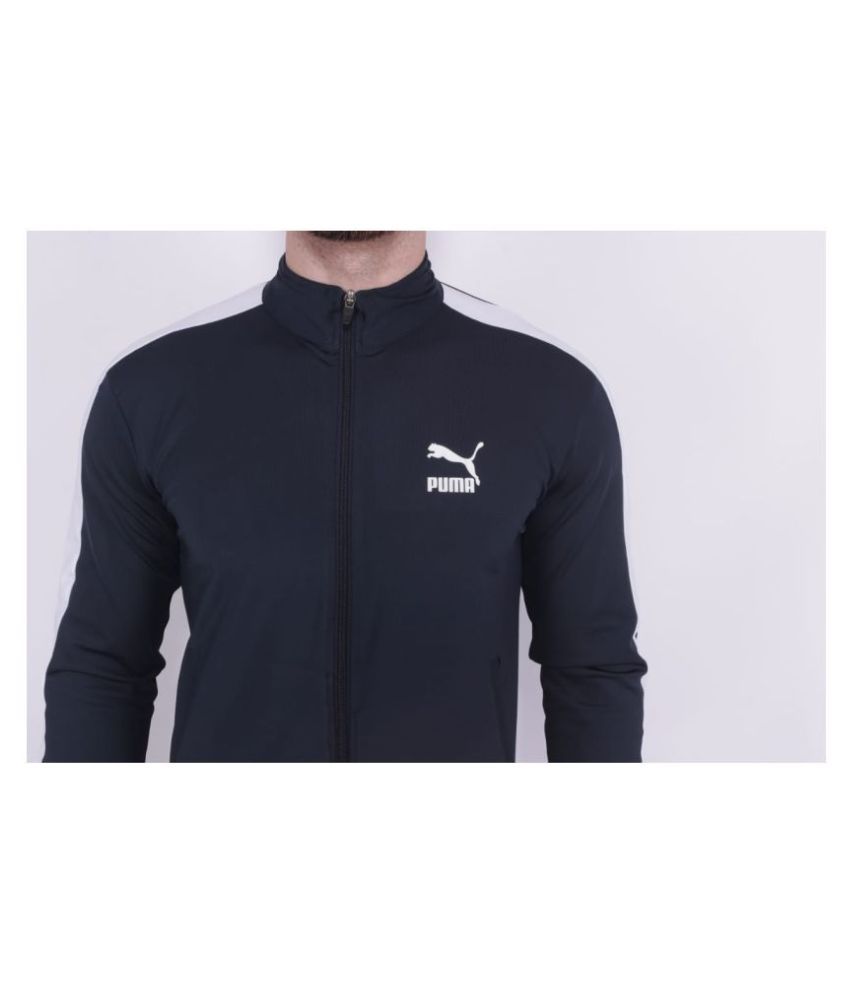puma navy tracksuit bottoms