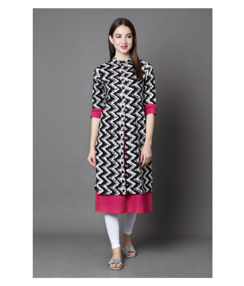 double layer kurti with jacket