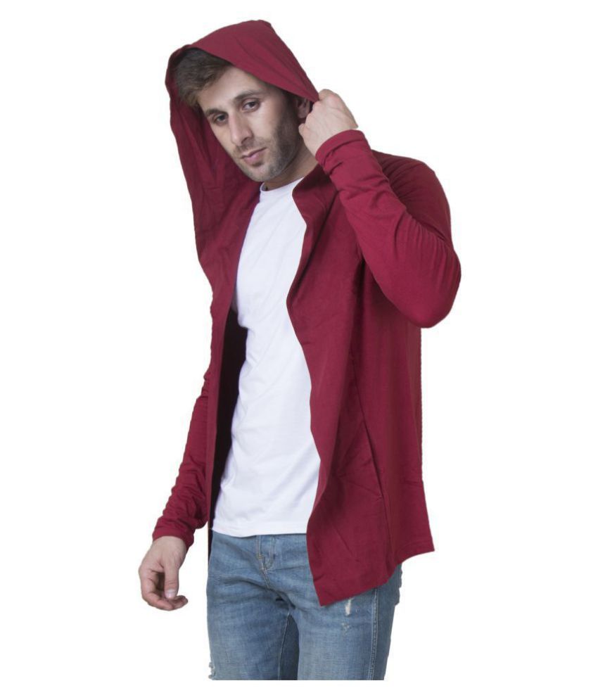 maroon hooded sweater