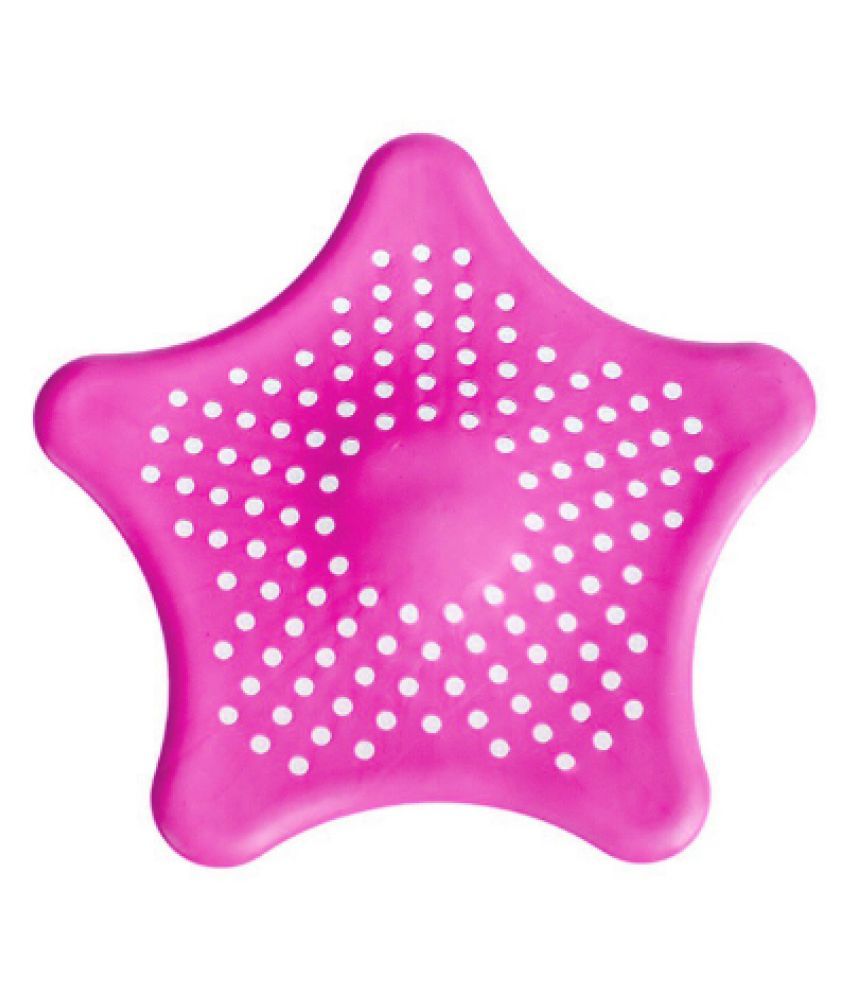     			CHORME 1PC Rose Red Color Star Shape Kitchen Sink Anti-blocking Silicone Starfish Filter