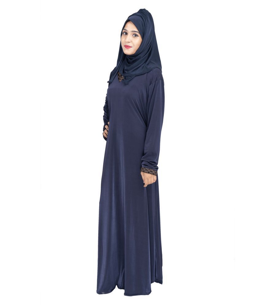 BRANDED BEBE Blue Lycra Stitched Burqas with Hijab Price in India - Buy ...