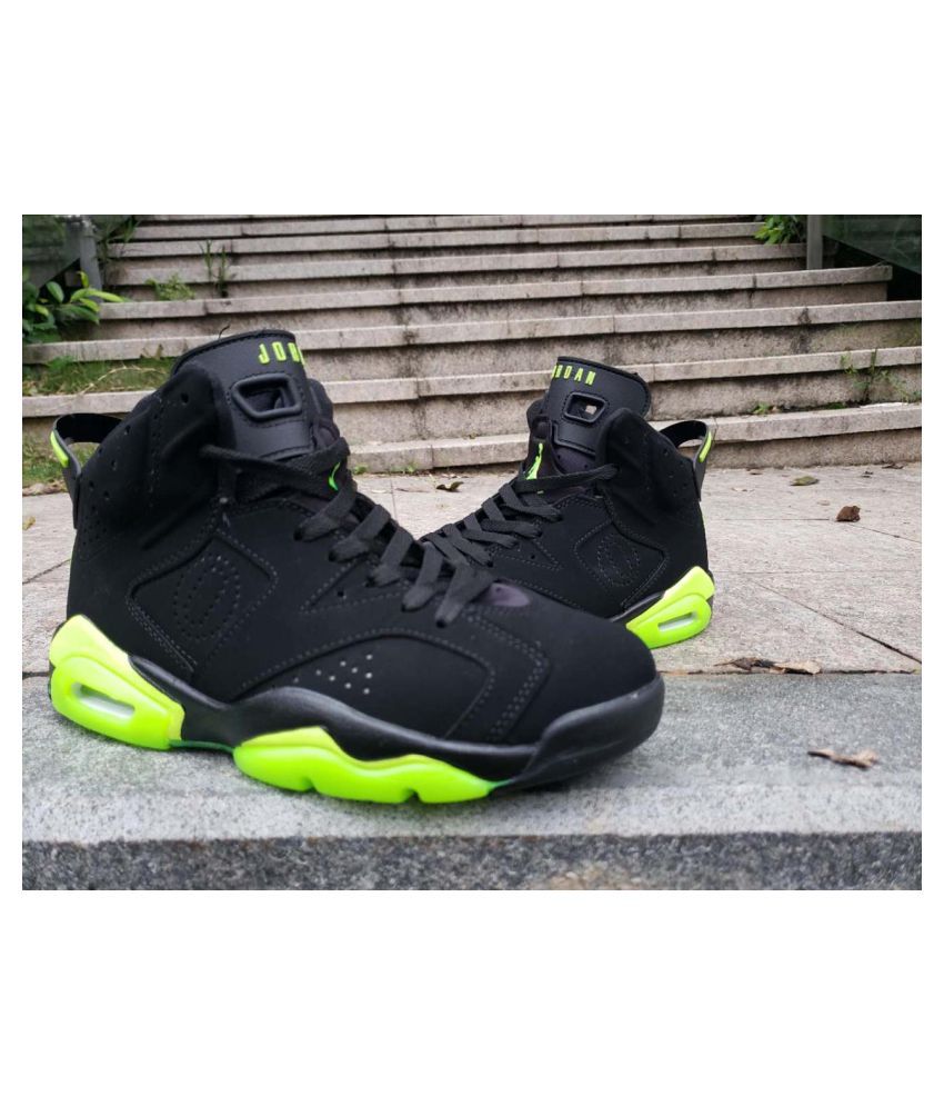 Nike JORDAN 6 BLACK NEON Green 