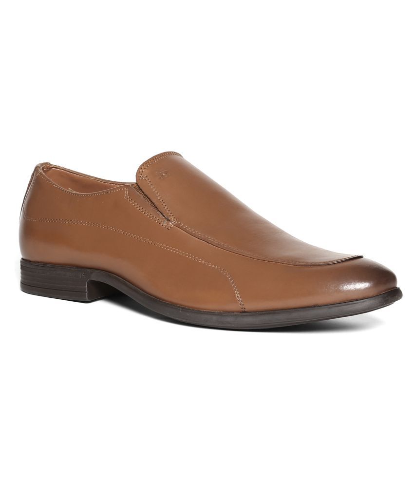 Arrow Slip On Genuine Leather Brown Formal Shoes Price in ...