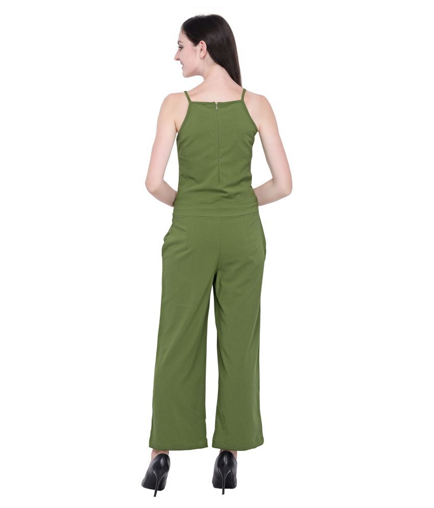 green polyester pants