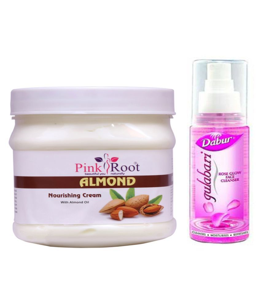 Pink Root Almond Cream Dabur Gulabari Rose Glow Face Cleanser 100ml Day Cream 100 Ml Pack Of 2 Buy Pink Root Almond Cream Dabur Gulabari Rose Glow Face Cleanser 100ml Day Cream