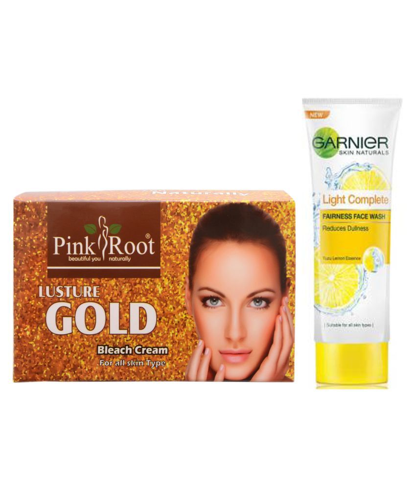 Pink Root GOLD BLEACH 250GM, GARNIER LIGHT COMPLETE FAIRNESS FACE WASH