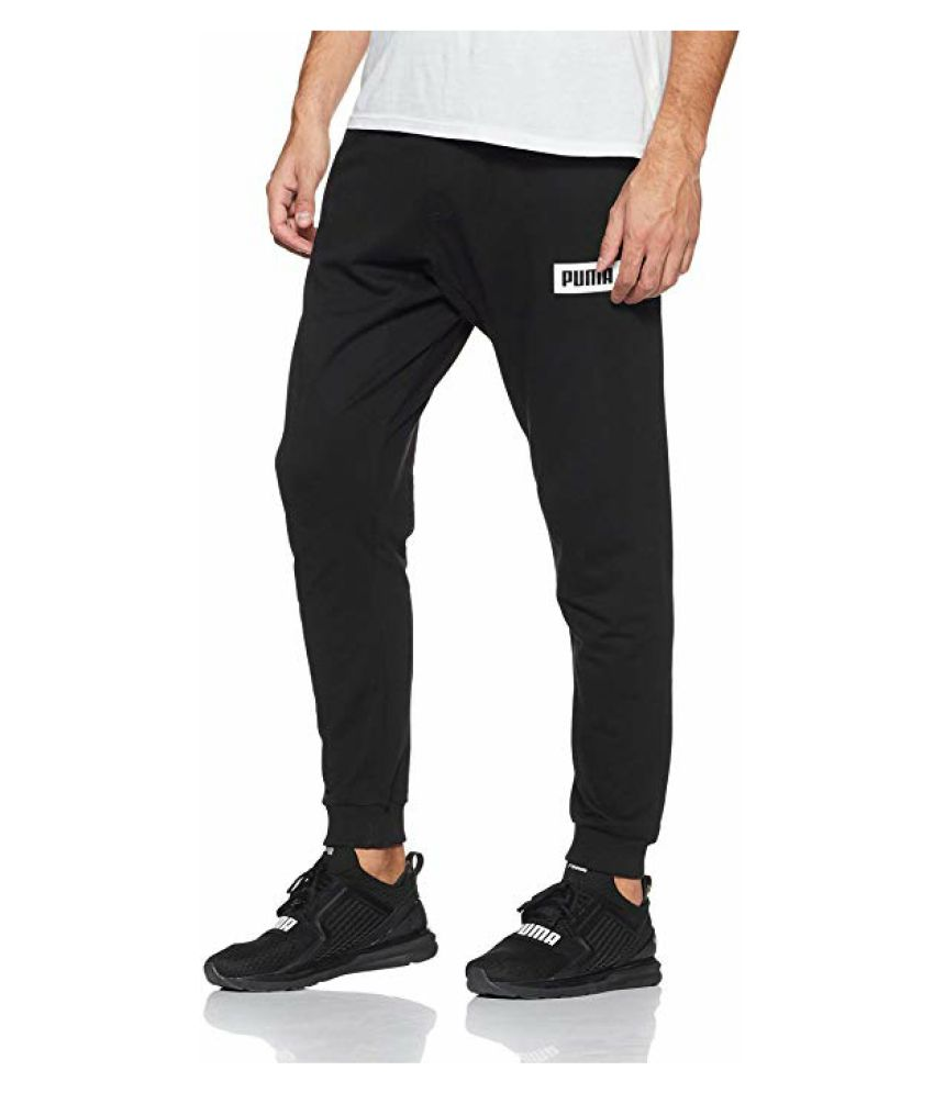 Puma Black Polyester Lycra Trackpants - Buy Puma Black Polyester Lycra ...