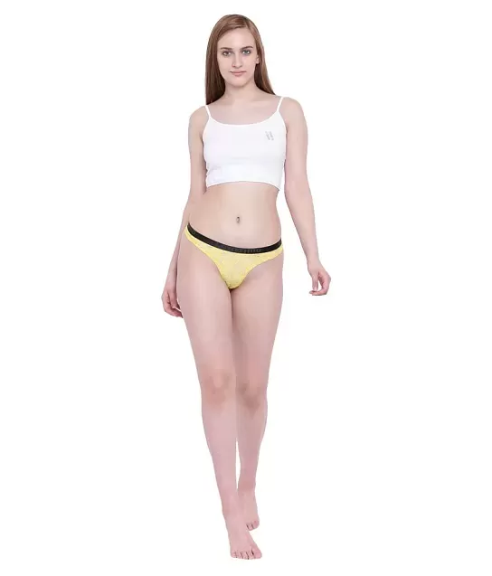 Buy online Yellow Solid Mid Rise Hipster Full Coverage Panty from lingerie  for Women by Da Intimo for ₹349 at 30% off